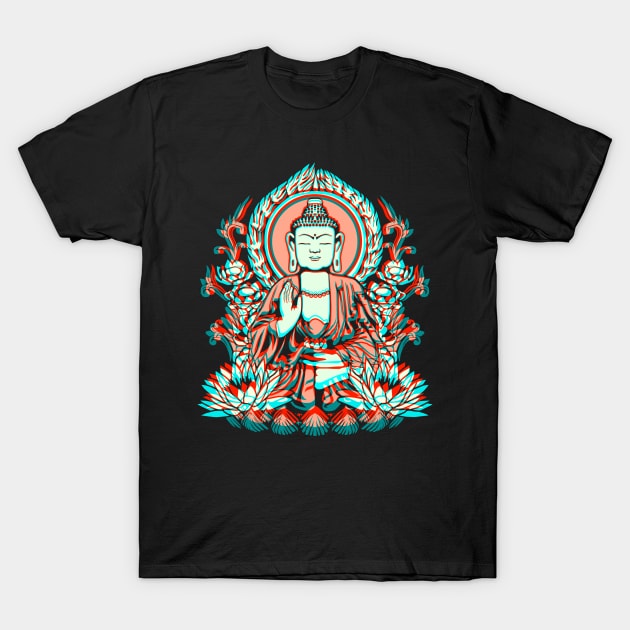 Siddhartha Gautama Buddha Glitch T-Shirt by GAz